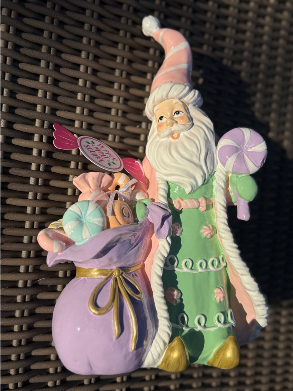 Pastel Candy Santa Figurine - NWT - Picture 2 of 16